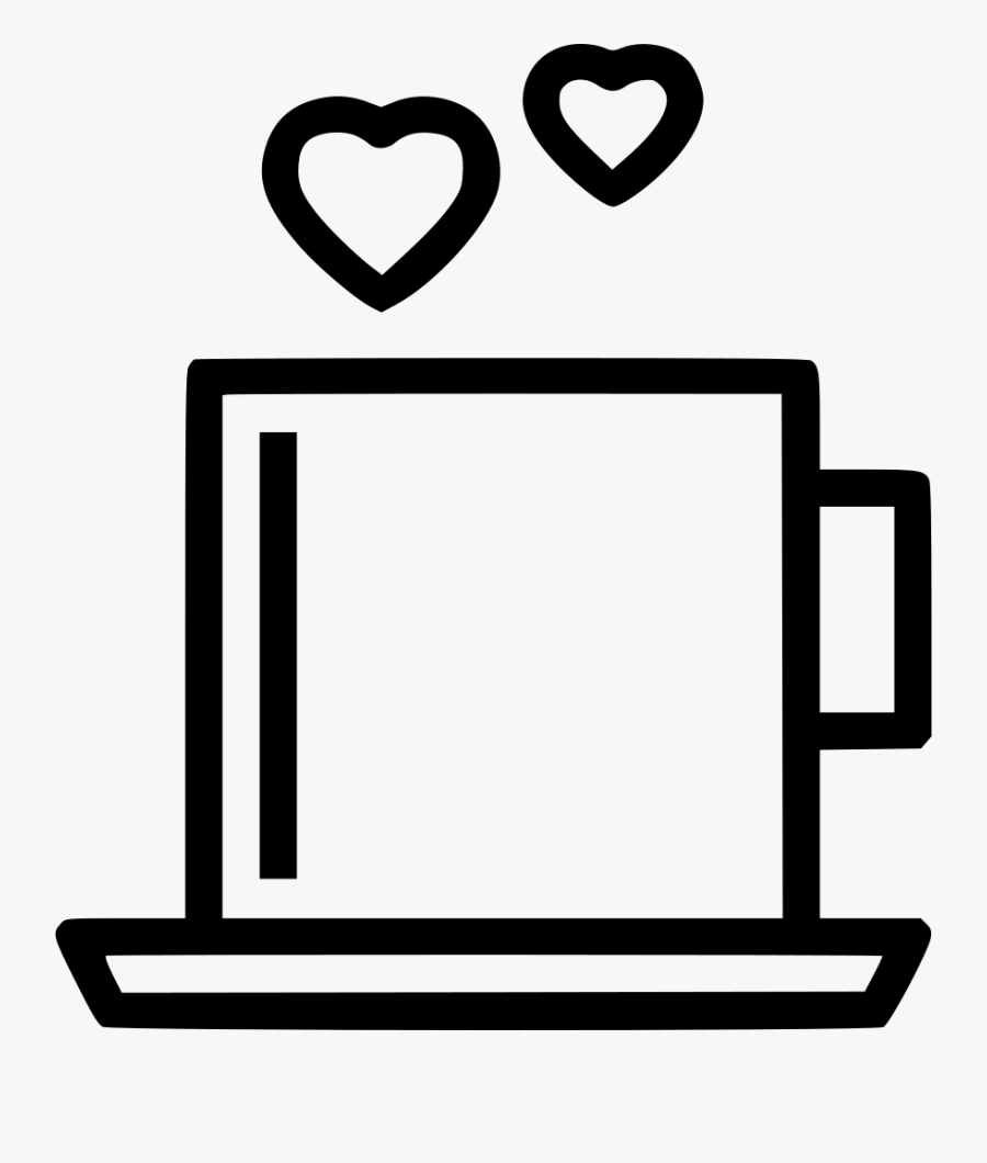 Hot Drink Tea Coffee Comments - Heart, Transparent Clipart