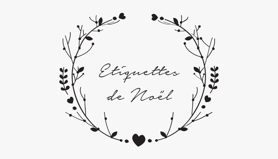 Carte Joyeux Noel À Imprimer Noir Et Blanc - Heart, Transparent Clipart