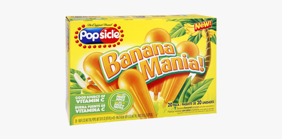 Popsicle Banana Mania, Transparent Clipart