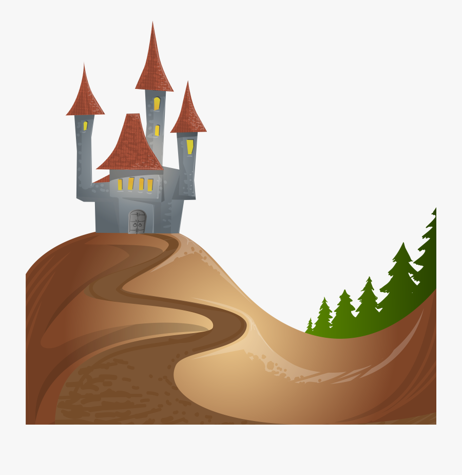 Castle Clipart Hill , Transparent Cartoons, Transparent Clipart