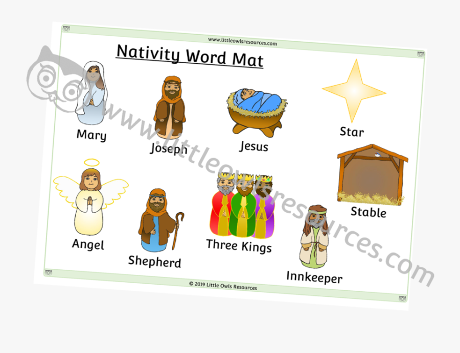 Nativity Word Mat - Cartoon, Transparent Clipart