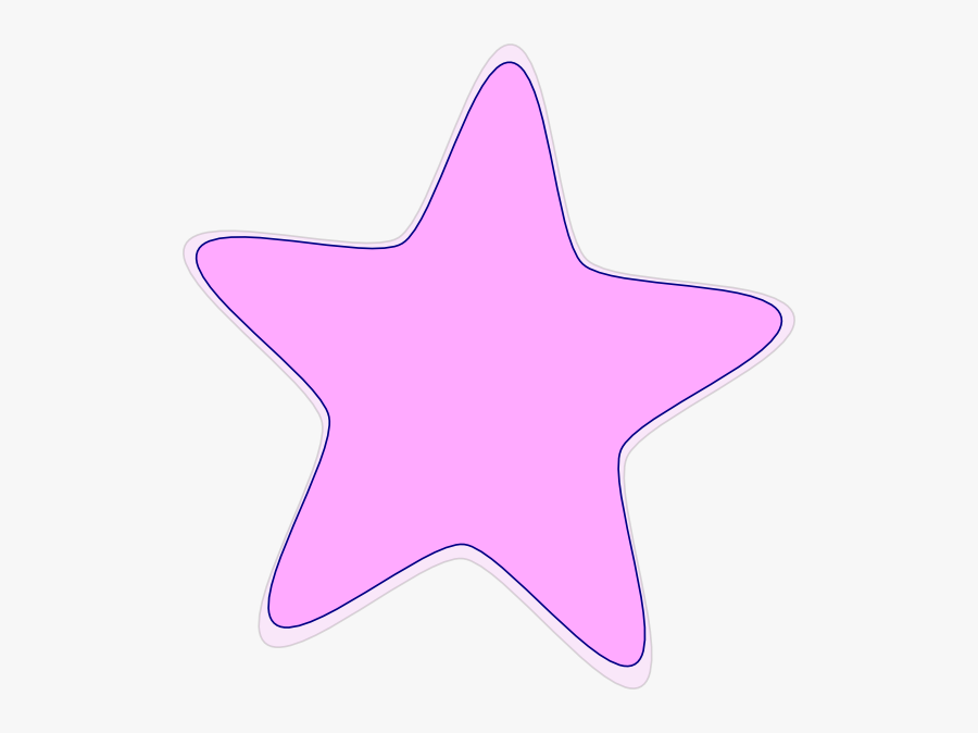 Bright Pink Star Clip - Cartoon Pink Star Png, Transparent Clipart