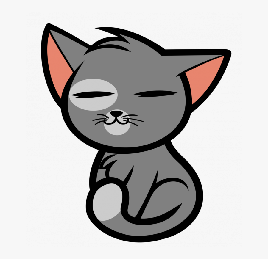 Sleeping Cat Clipart Black And White, Transparent Clipart