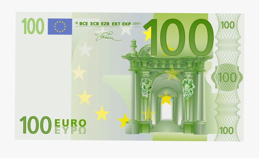 100 Clipart Money - 100 Euro Note Png, Transparent Clipart