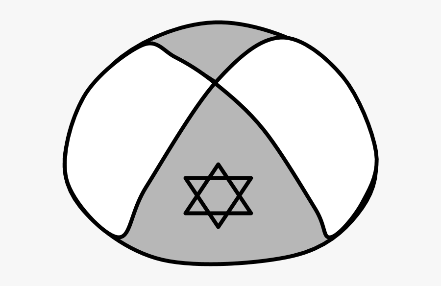 Yarmulke, Silver - Black And White Yarmulke Clipart, Transparent Clipart
