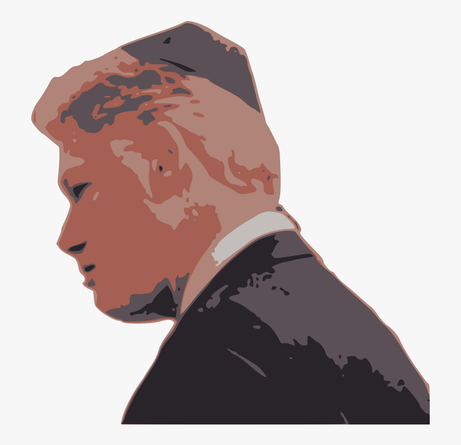 Man Wearing A Kippah - Silueta De Hombre Judio, Transparent Clipart