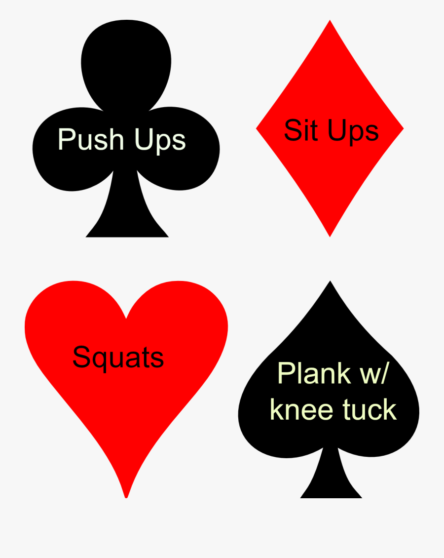 Plank Clipart Core Workout - Transparent Card Suits, Transparent Clipart