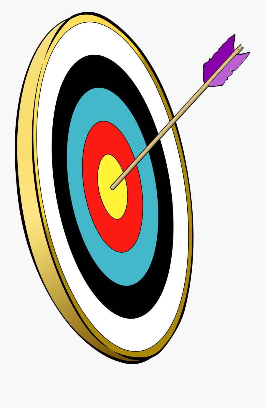 Target Archery Bow And Arrow Clip Art - Target And Arrow Clip Art, Transparent Clipart