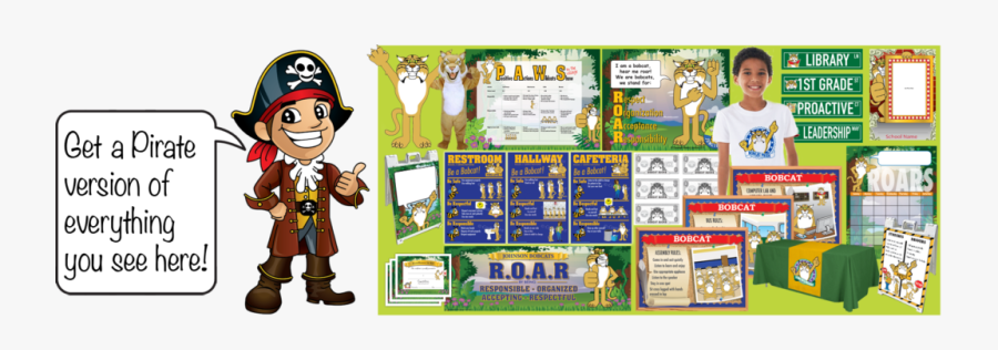 Transparent Pirate Mascot Clipart - Clip Art, Transparent Clipart