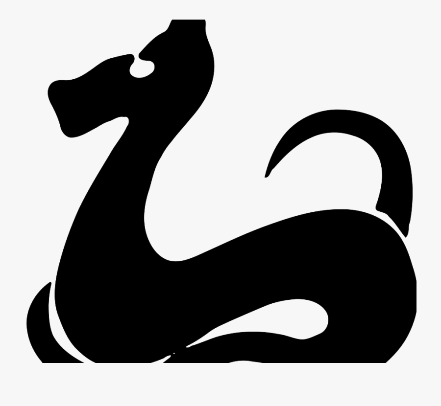 Silhouette Spanish Greyhound Rough Collie Duck Clip - Chinese Black Silhouette Dragon, Transparent Clipart