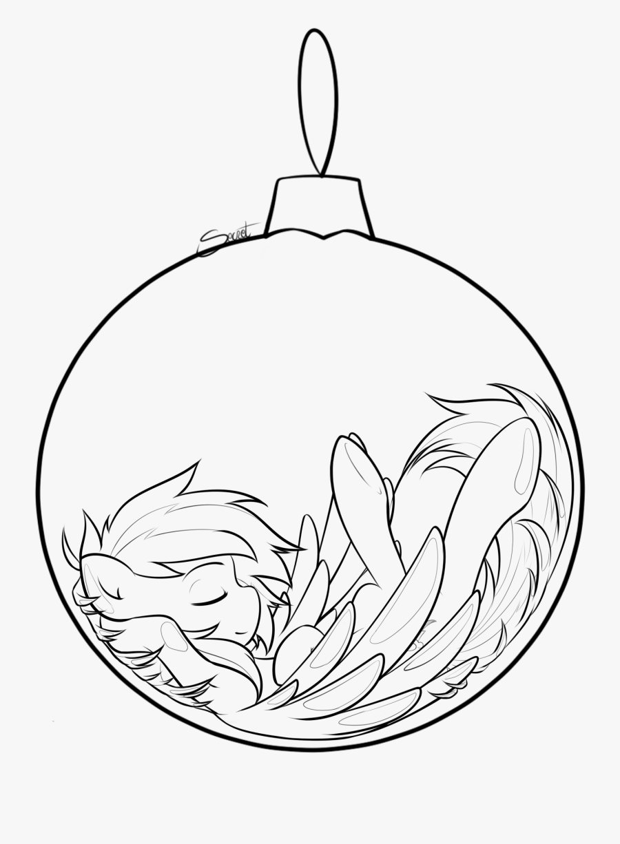 Rainbow Dash Bauble By Secret-pony On Clipart Library - Mlp Rainbow Dash Lineart, Transparent Clipart