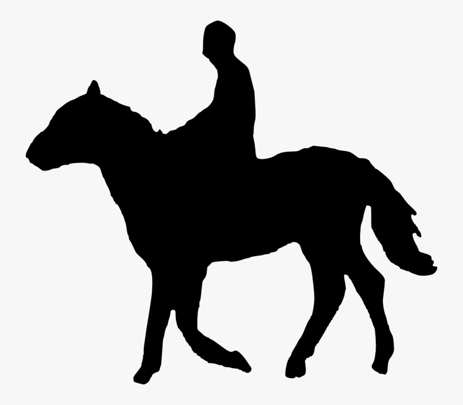 Horse Riding Silhouette - Dressage Horse Silhouette Png Art, Transparent Clipart