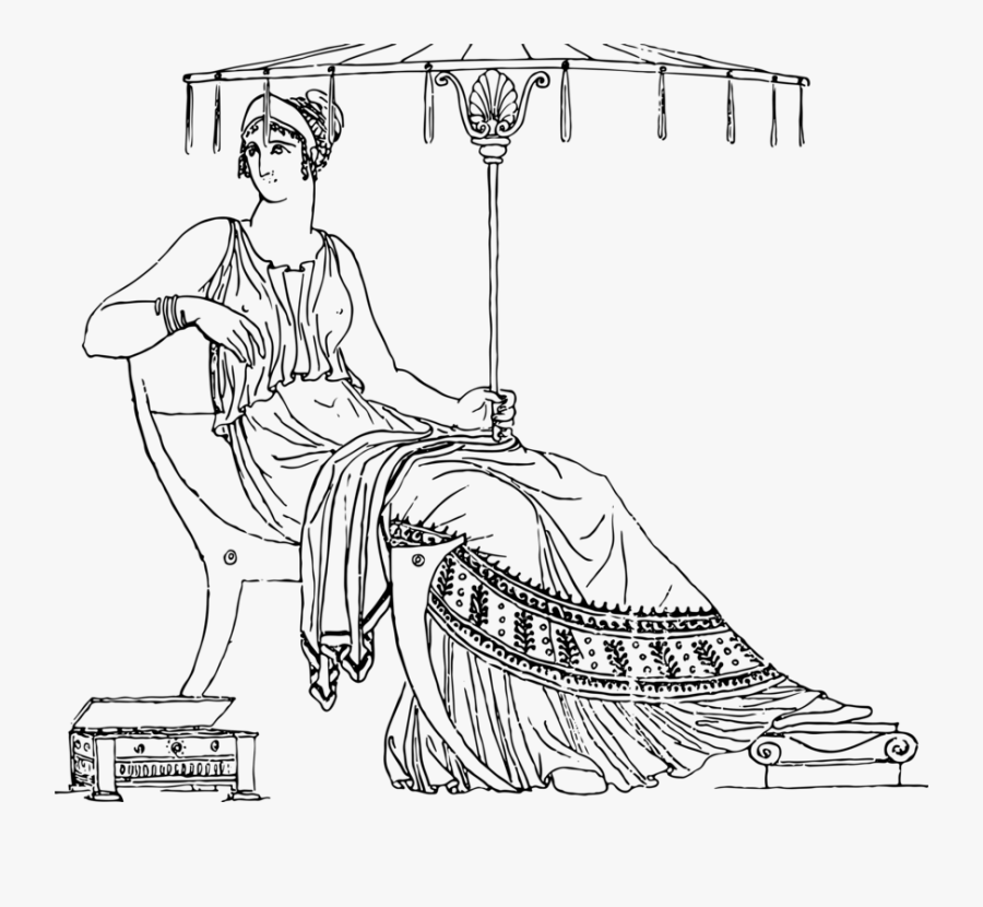 Line Art,victorian Fashion,art - Skiadeion, Transparent Clipart