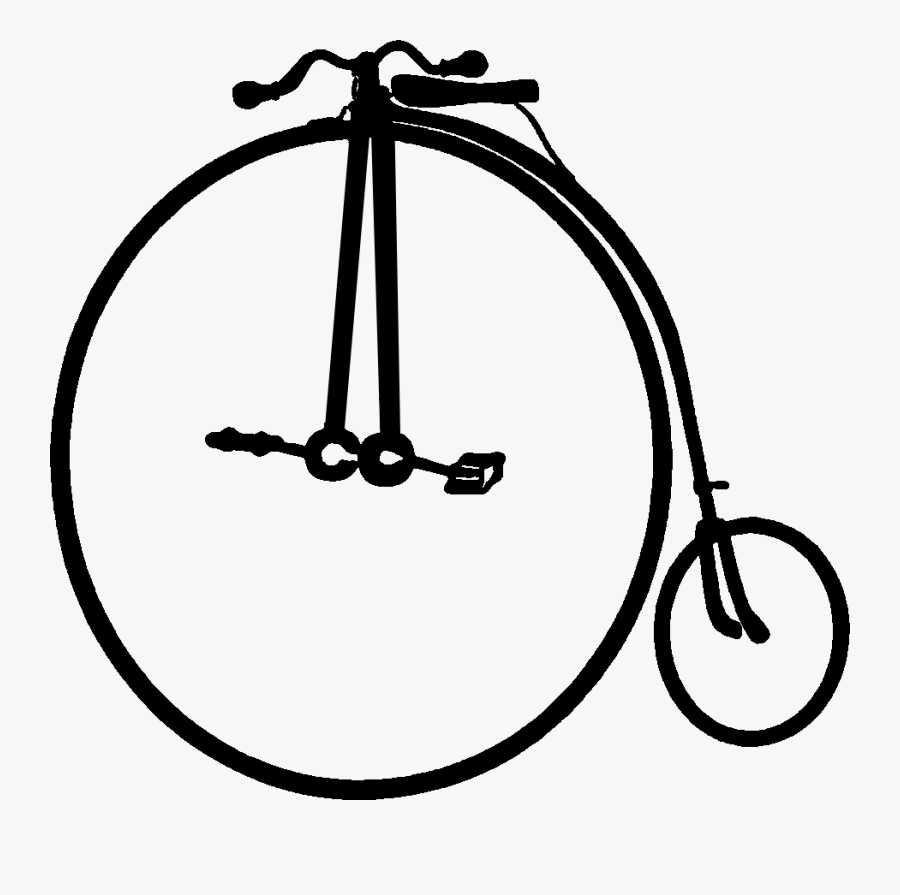 High Wheel Bicycles, Nick Named Penny Farthings In, Transparent Clipart