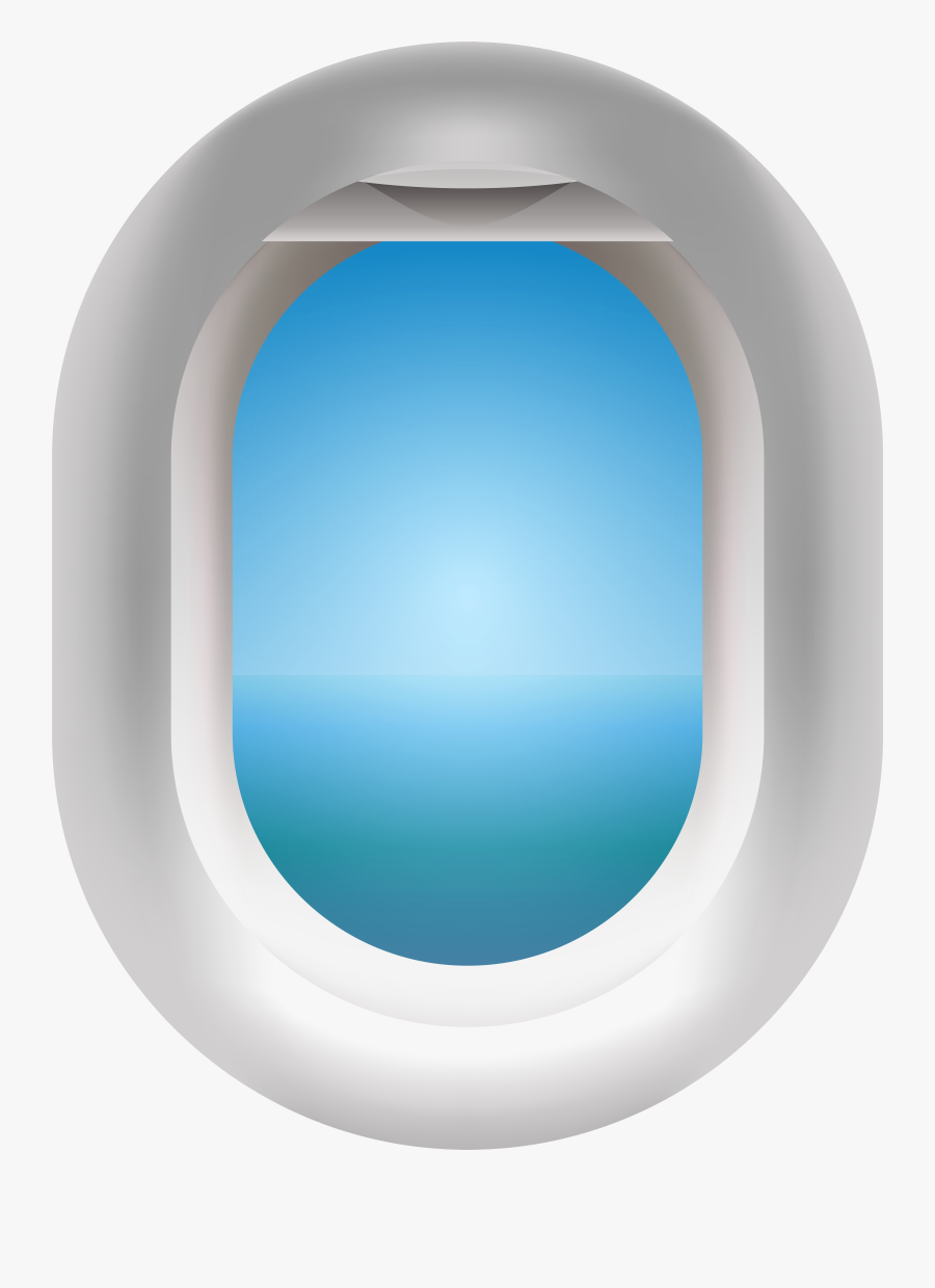 Clip Art Airplane Window View - Circle, Transparent Clipart