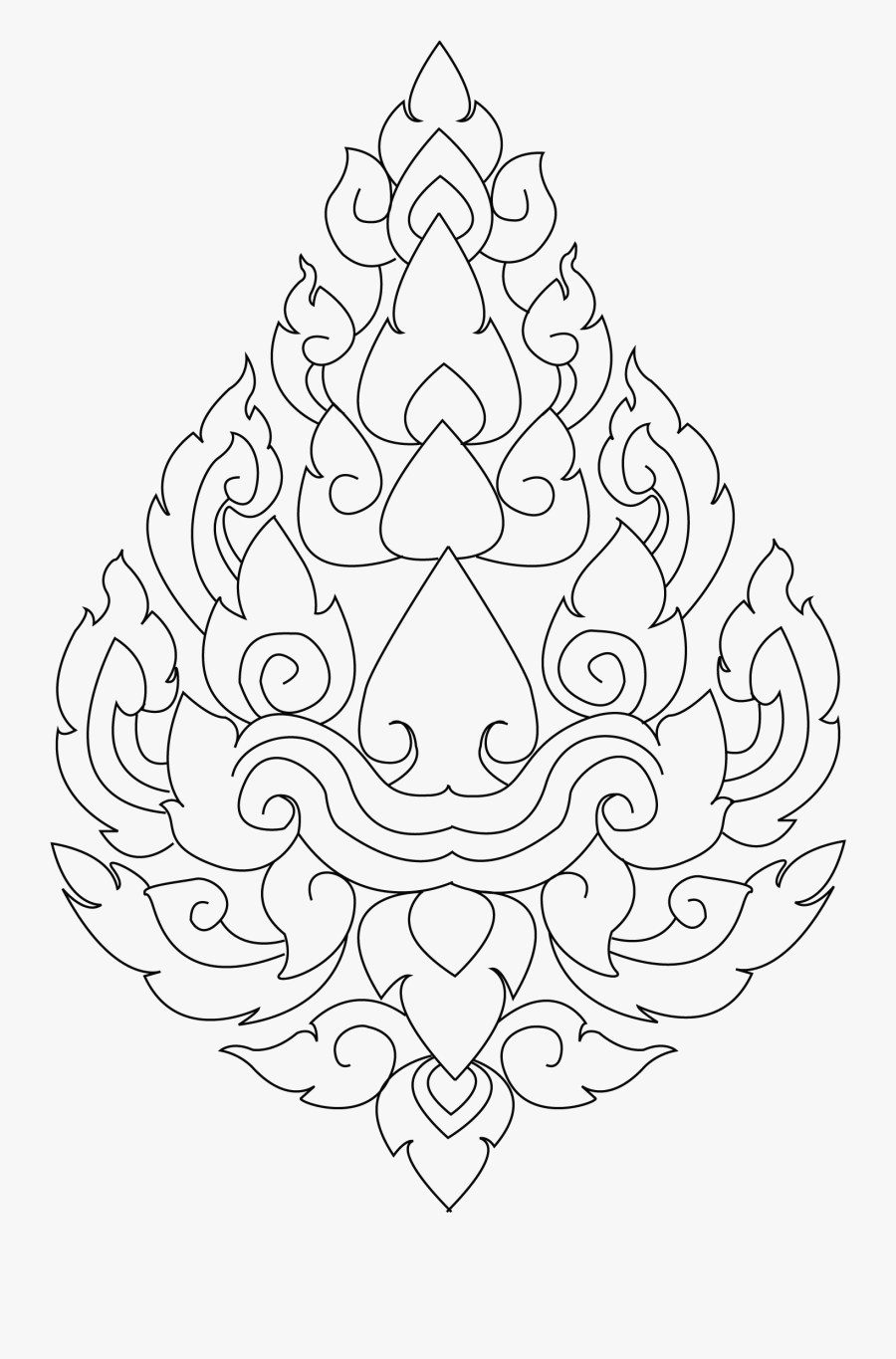 Pattern Clipart Drawing - ลาย กนก ลาย ไทย, Transparent Clipart