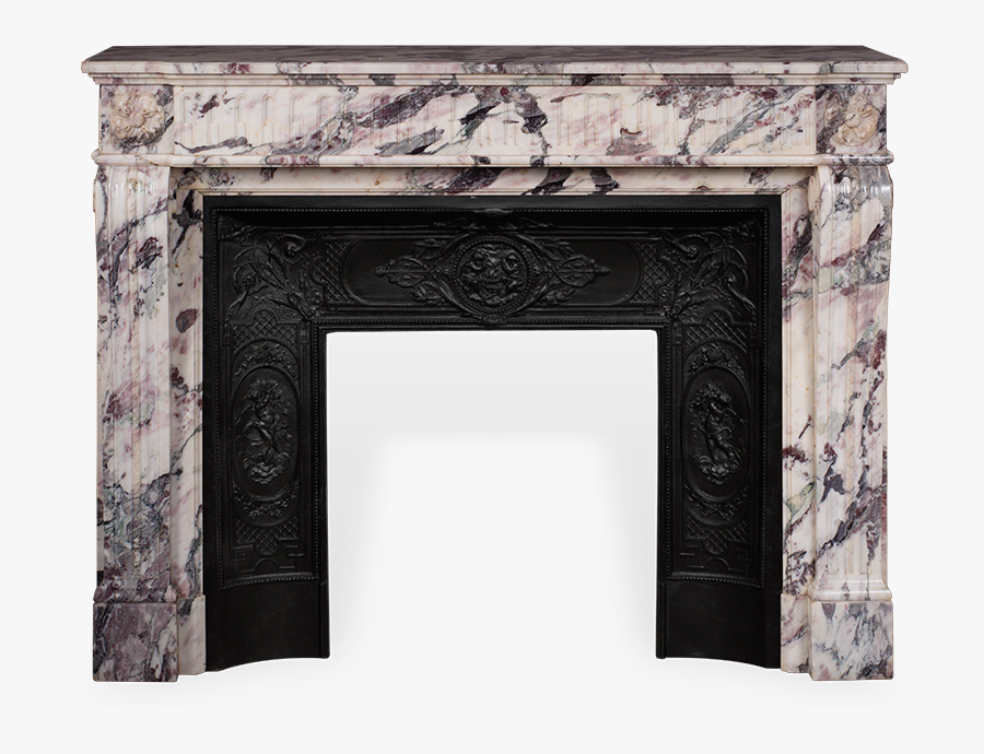 Antique Fireplaces Architectural Elements - Cheminée Style Louis Xvi En Bois, Transparent Clipart