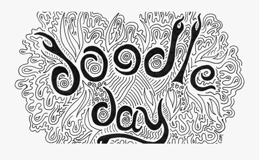 Transparent Doodling Clipart - Google Doodle In Black And White, Transparent Clipart