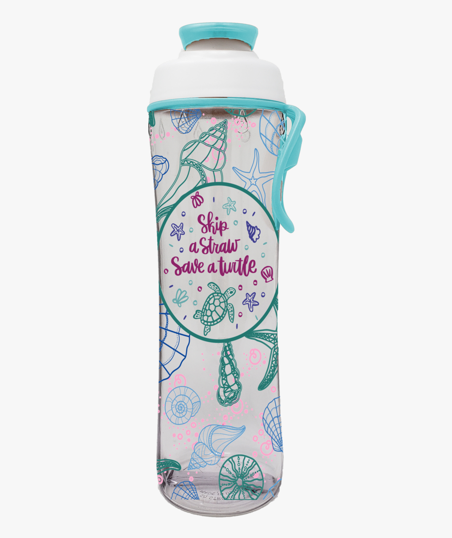 Save The Turtles Vsco Girl Water Bottle 24 Oz - Plastic Bottle, Transparent Clipart
