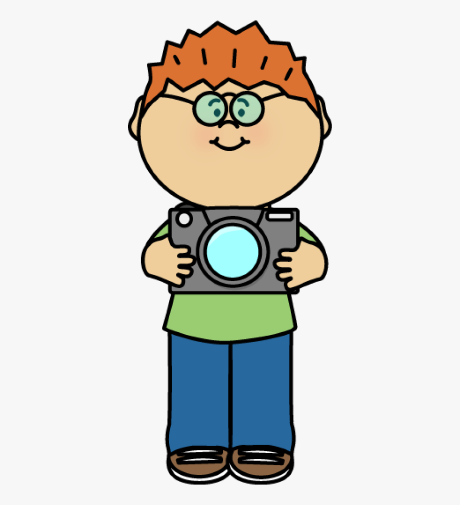 Free Boy Holding A Camera By - Cute Photographer Clipart, Transparent Clipart