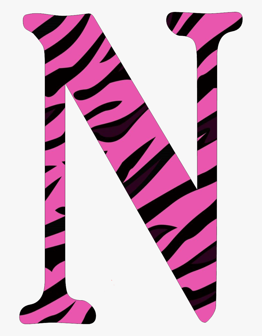 Letter H Pink Zebra, Transparent Clipart