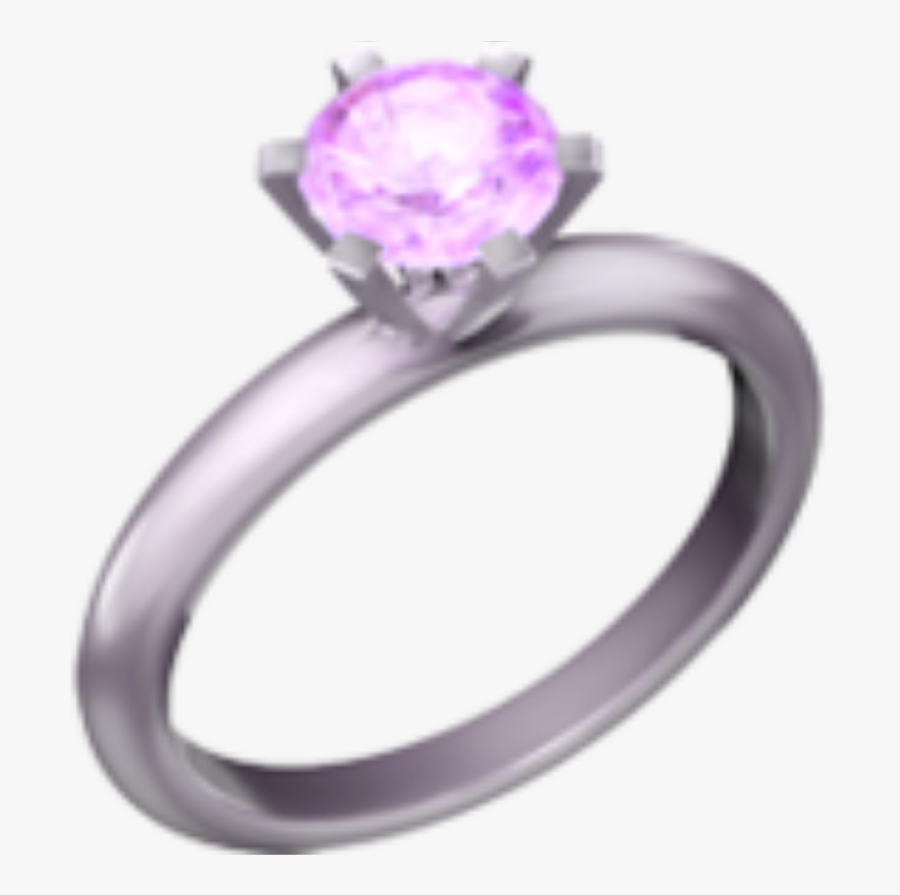 Pink Diamond Emoji Ring Tumblr Aesthetic - Ring Emoji Ios 11, Transparent Clipart