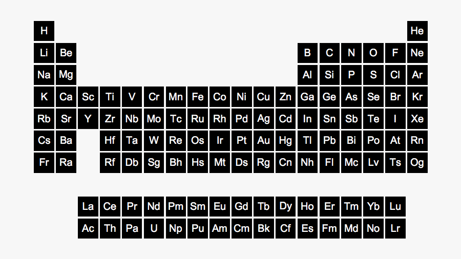 Ha Element Periodic Table, Transparent Clipart