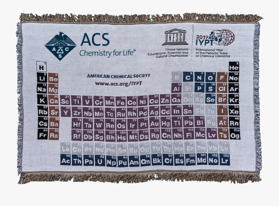 American Chemical Society Periodic Table Blanket, Transparent Clipart