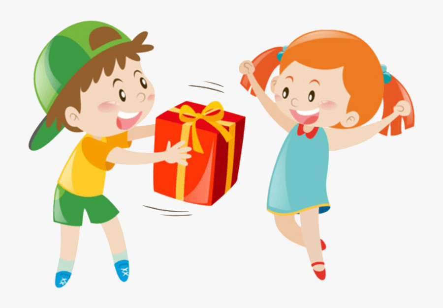 Giving A Present , Transparent Cartoons - Giving Present Cartoon, Transparent Clipart