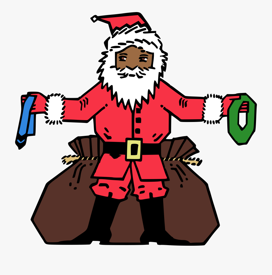 Santa With Presents Png - Dia Do Nao Fumador Desenho, Transparent Clipart
