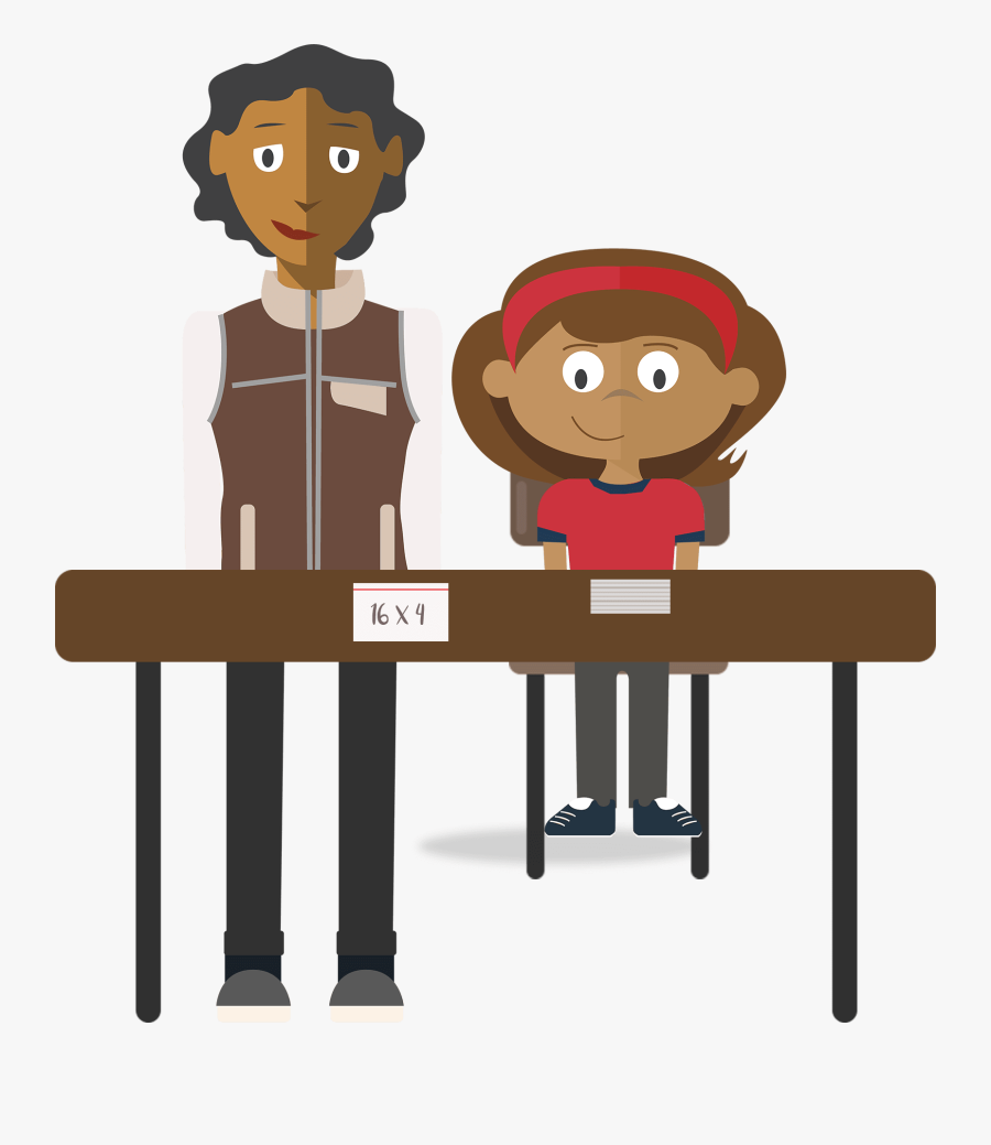 Mom And Daughter Floor - Cartoon, Transparent Clipart