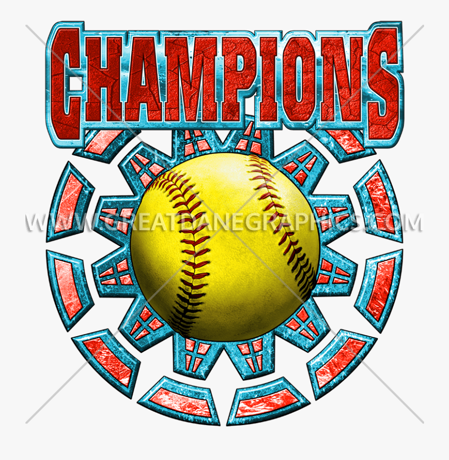 Clip Art Softball Pdf Clipart - Clip Art Basketball Champion Logo, Transparent Clipart