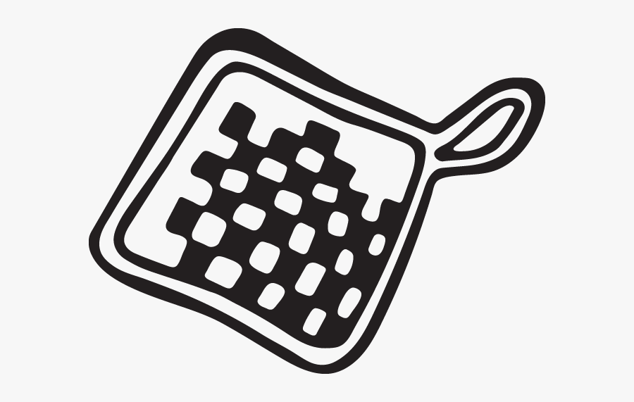 Clip Art Pot Holder Clipart - Potholder Clipart Black And White, Transparent Clipart
