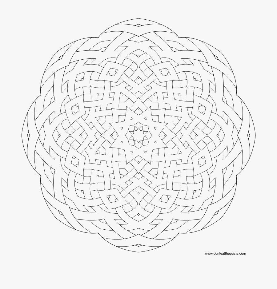 Pattern Mandalas To Color - Donteatthepaste Com Mandala, Transparent Clipart