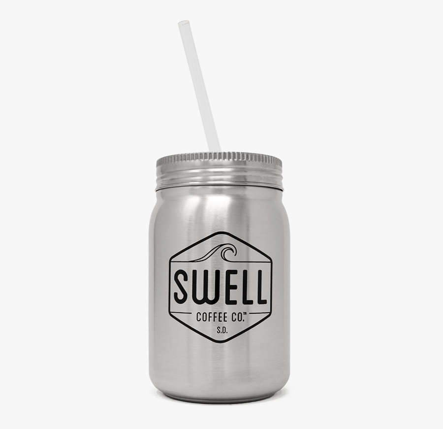 Stainless With Straw - Caffeinated Drink, Transparent Clipart