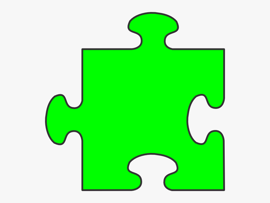 Piece Clip Art At - Green Puzzle Piece Clipart, Transparent Clipart