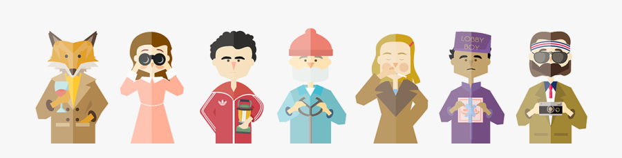Wes Anderson Characters, Transparent Clipart