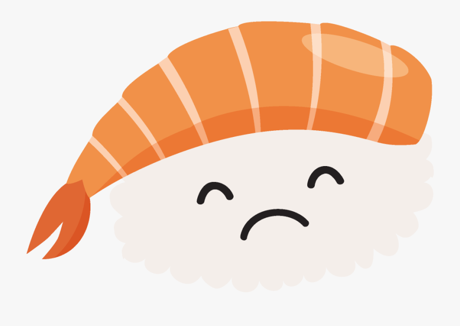 Png Free Library Stickers Sticker - Cartoon Shrimp Sushi Transparent, Transparent Clipart