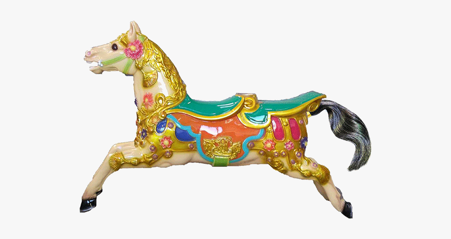Two Seater Carousel Horse, Transparent Clipart