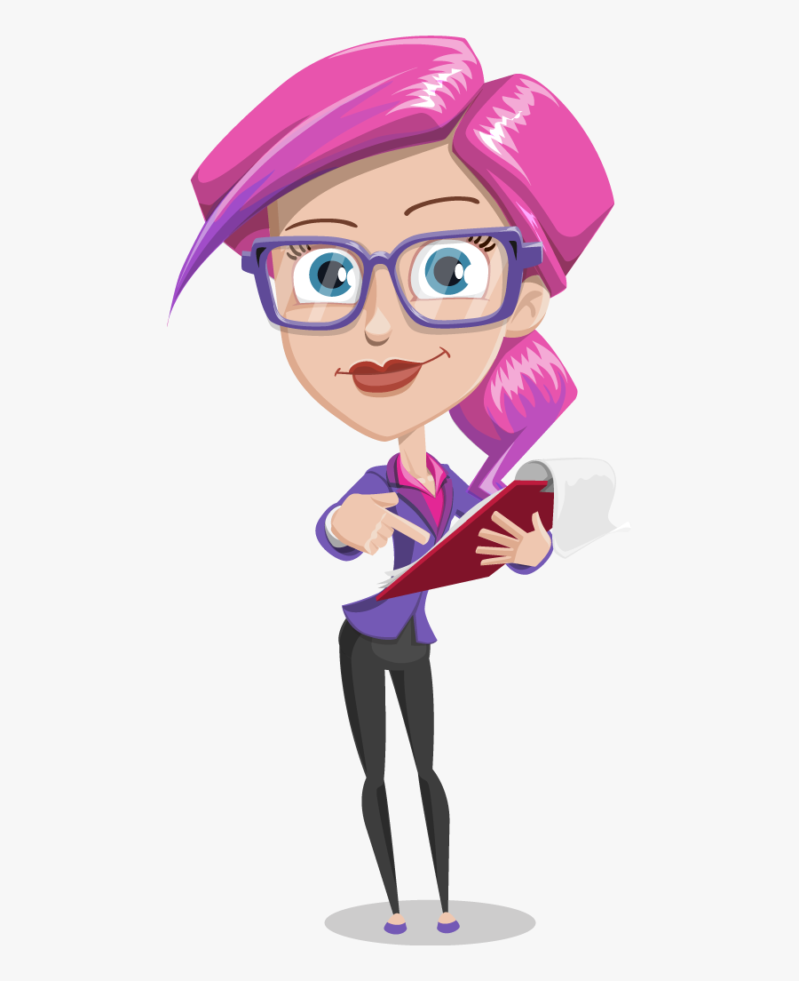 Fun Bingo Facts - Blonde Business Woman Clipart, Transparent Clipart