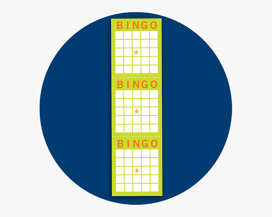A Strip Of Three Bingo Cards - Circle, Transparent Clipart