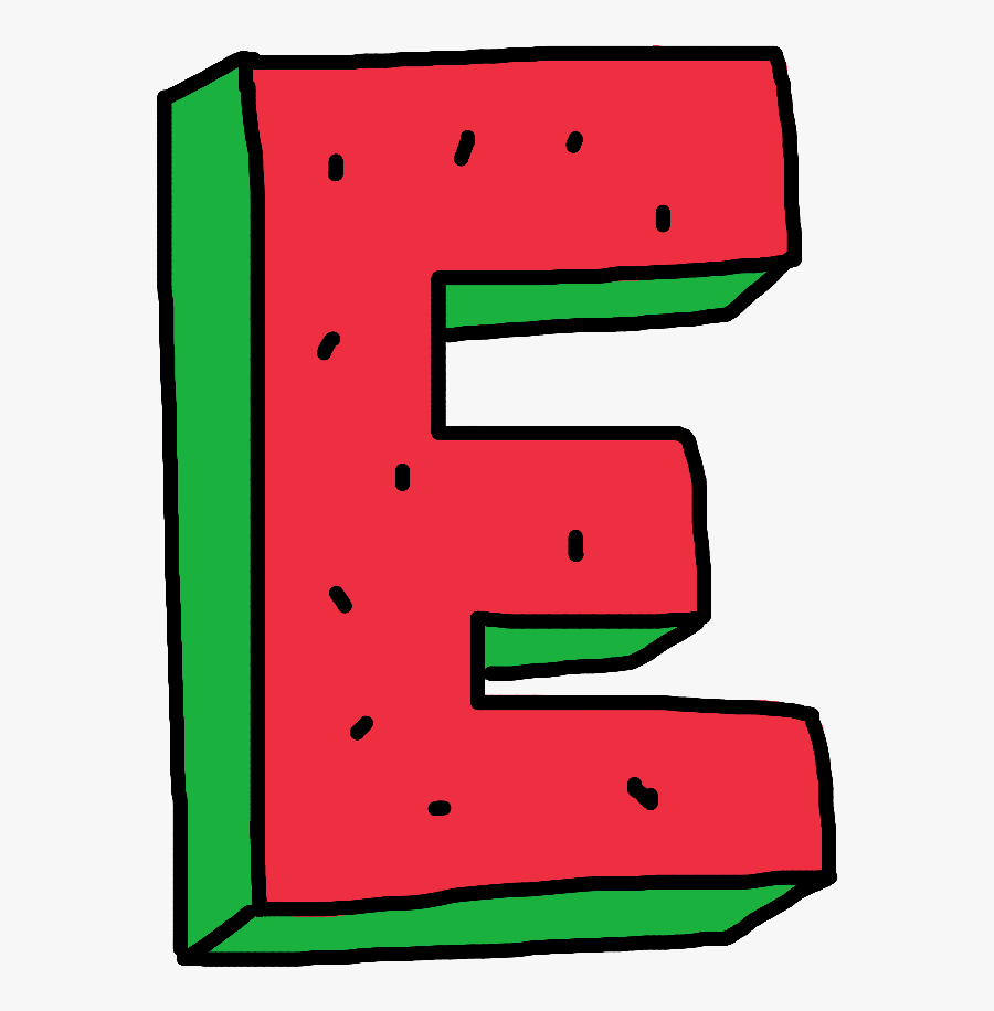 #watermelon #letter #alphabet #e #water #zumiez #of - Alphabet E, Transparent Clipart