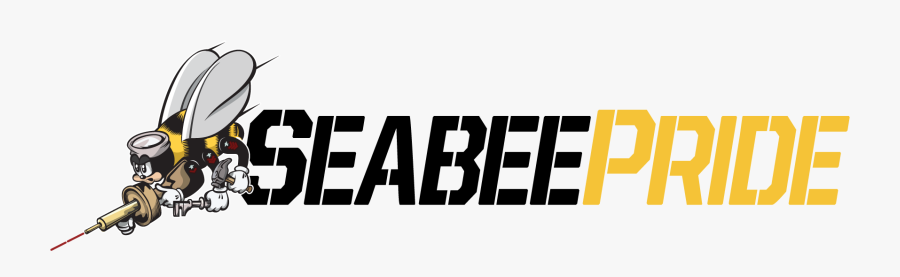 Clip Art Sea Bee Logo - We Build We Fight Seabees, Transparent Clipart
