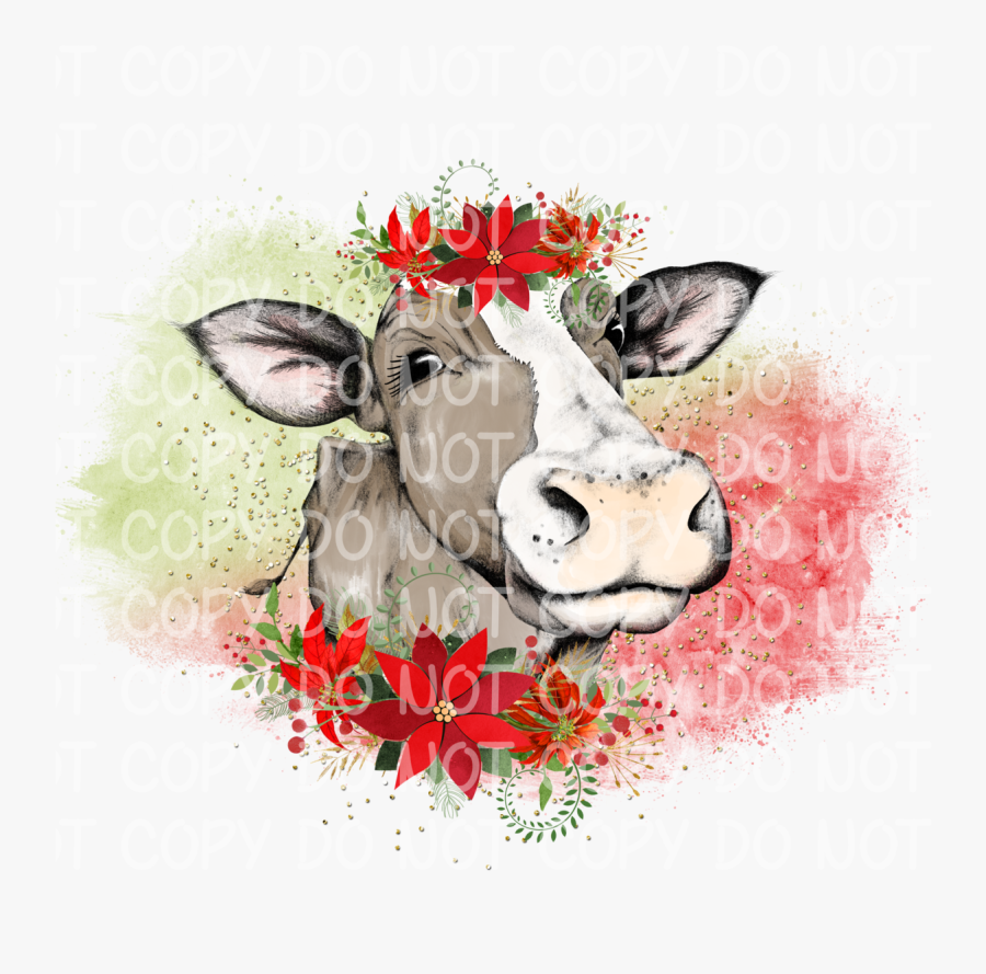 Cow With Bandana Tongue, Transparent Clipart