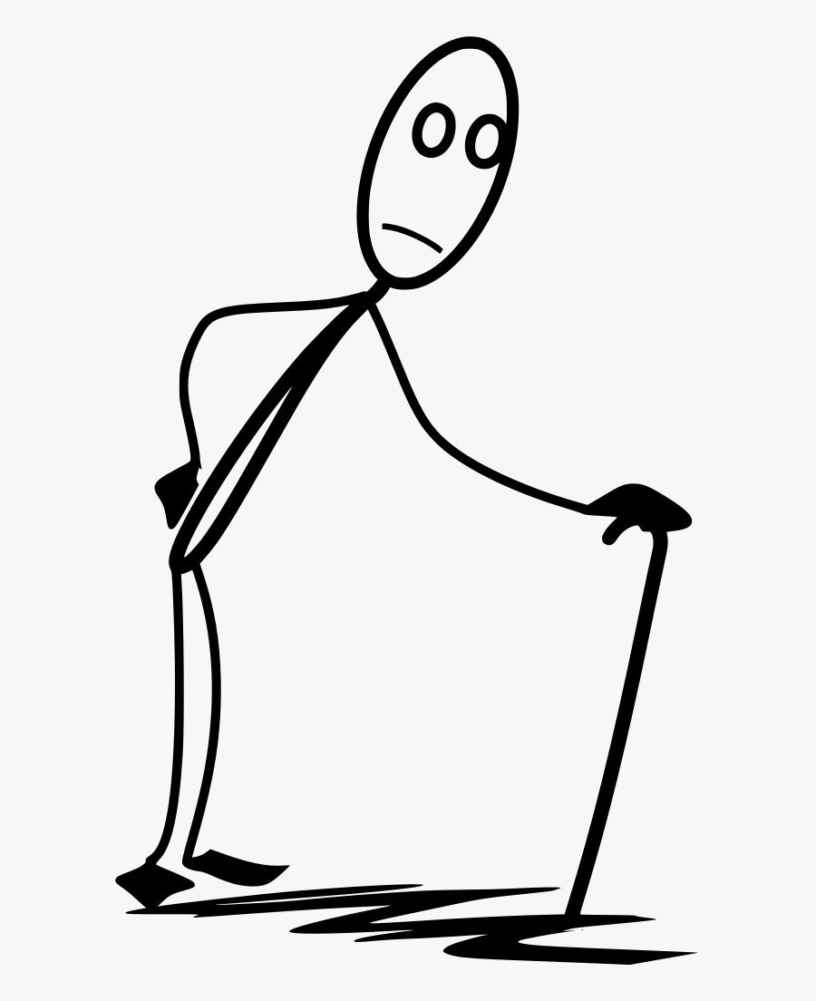 Stickman Grandpa Figure Matchstick Elderly Old Grandfather - Heart Touching Parents Quotes, Transparent Clipart