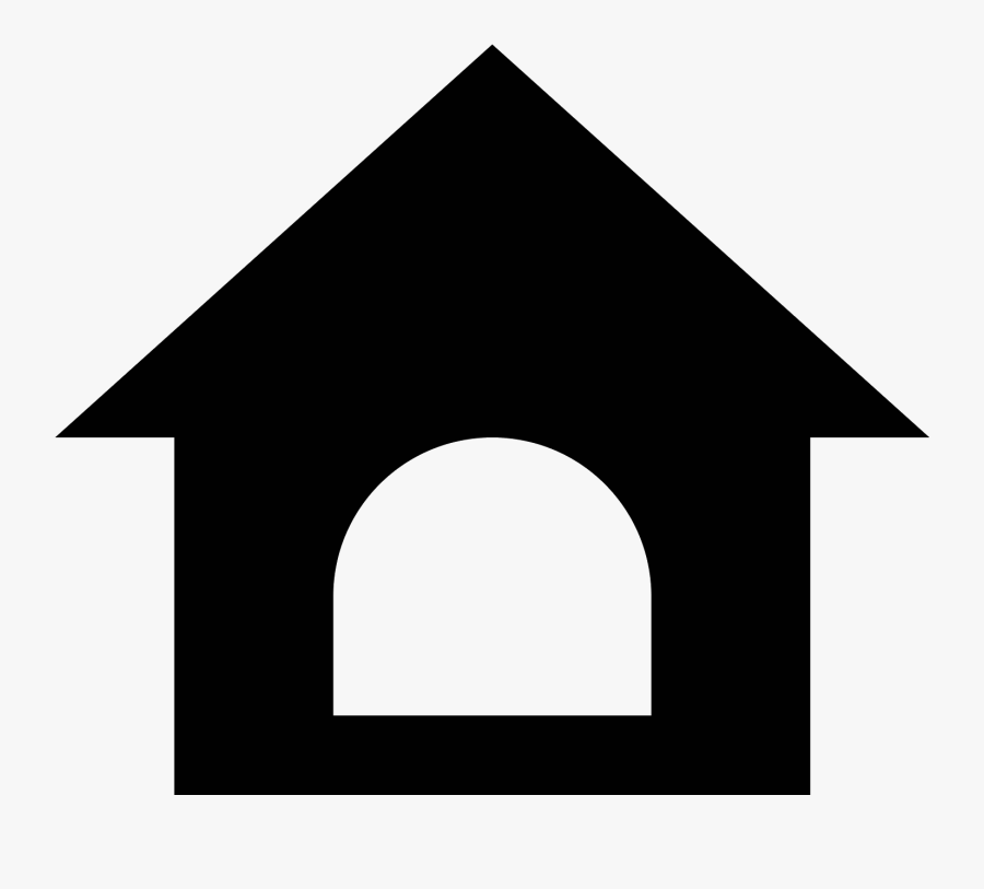 Dog House Icon - Home Menu Button Png, Transparent Clipart