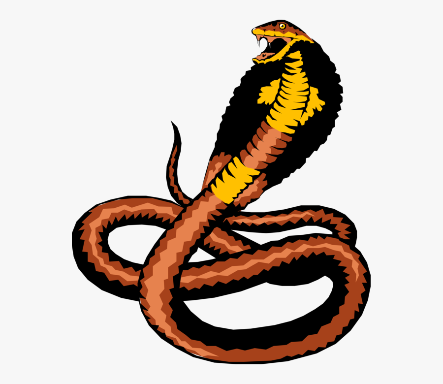 Vector Illustration Of Reptile Cobra Snake Ready To, Transparent Clipart