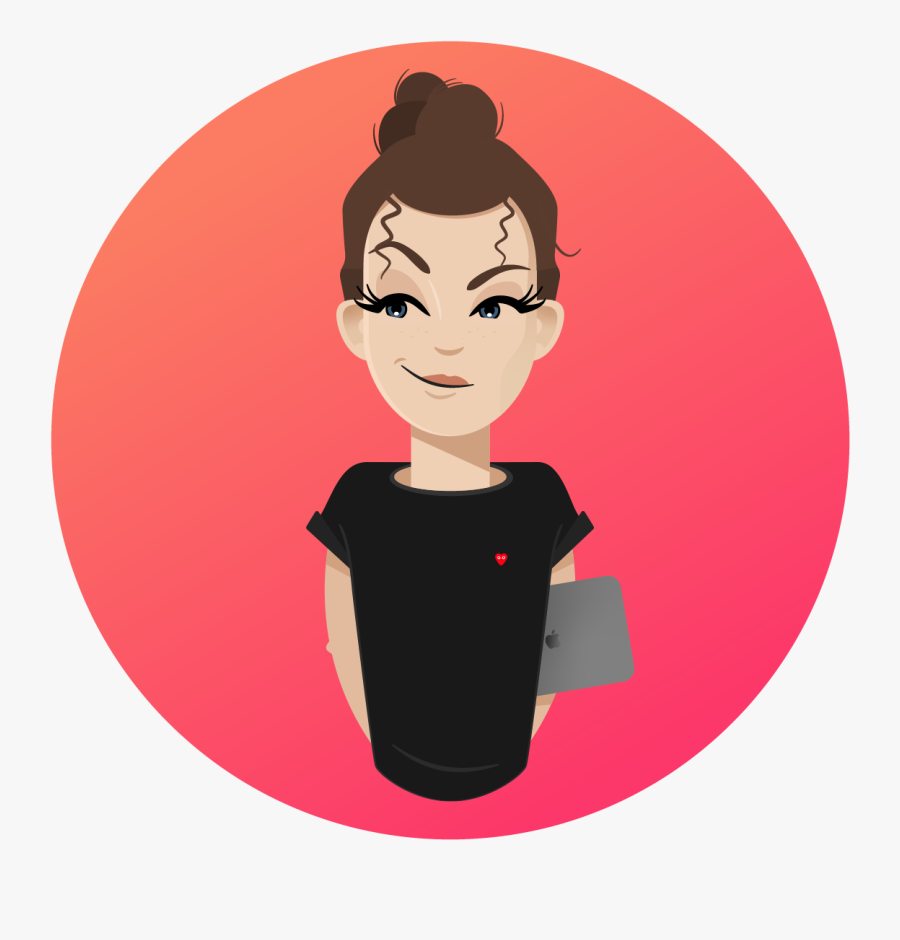 Self Portrait Denise Stienen - Cartoon, Transparent Clipart