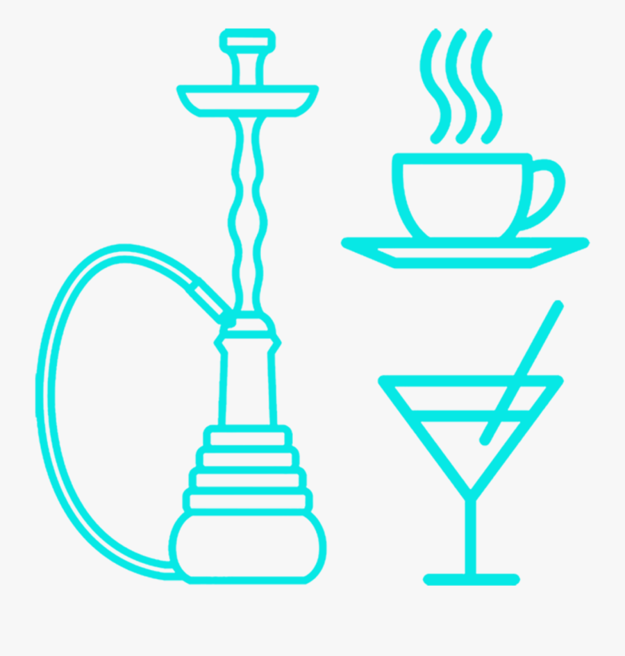 Therapy Lounge - Hookah Outline, Transparent Clipart