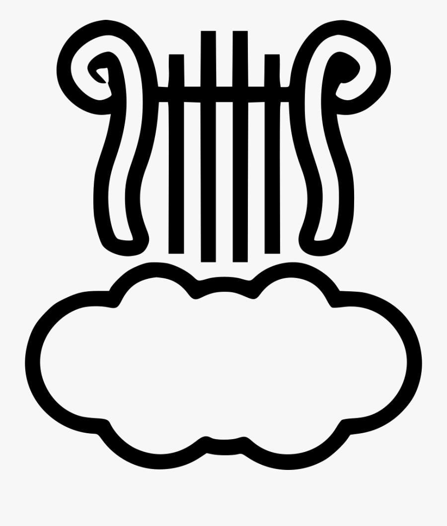 Cloud Harp Music Melody, Transparent Clipart
